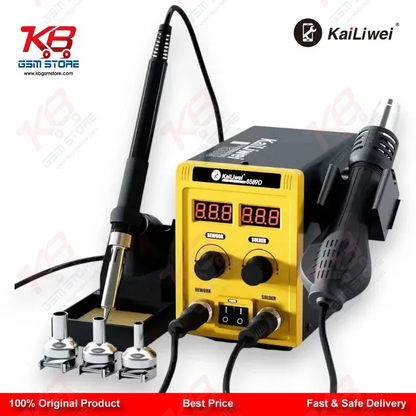 Kailiwei 8589D 2-in-1 Hot Air Gun & Soldering Iron Rework Station