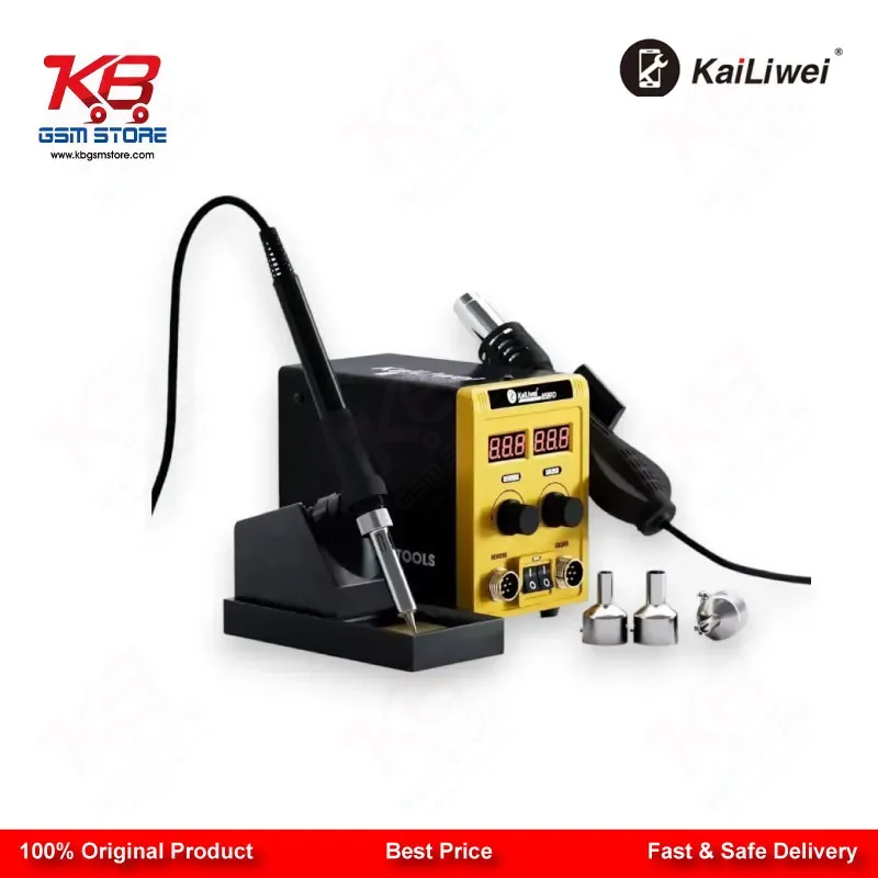 Kailiwei 8589D 2-in-1 Hot Air Gun & Soldering Iron Rework Station