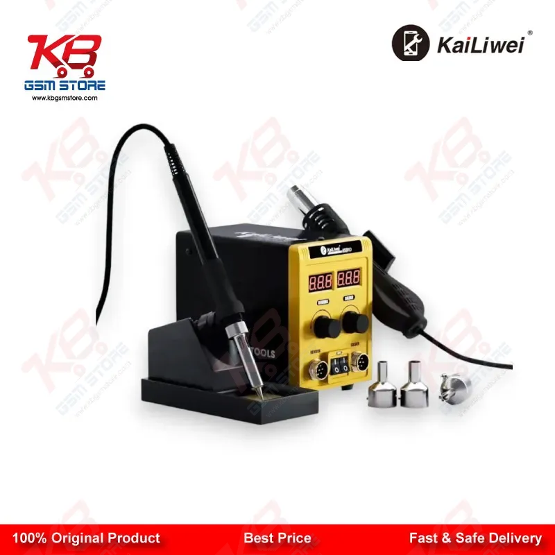 Kailiwei 8589D 2-in-1 Hot Air Gun & Soldering Iron Rework Station
