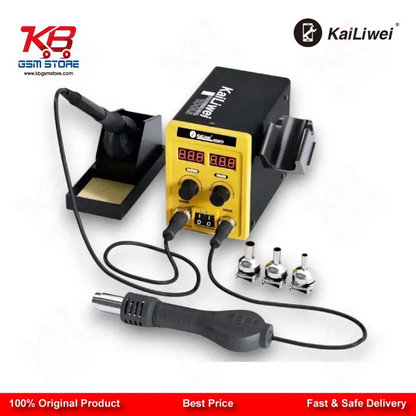 Kailiwei 8589D 2-in-1 Hot Air Gun & Soldering Iron Rework Station