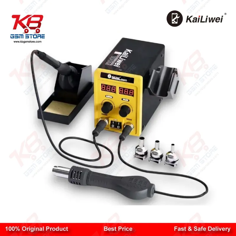 Kailiwei 8589D 2-in-1 Hot Air Gun & Soldering Iron Rework Station