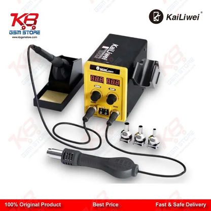 Kailiwei 8589D 2-in-1 Hot Air Gun & Soldering Iron Rework Station
