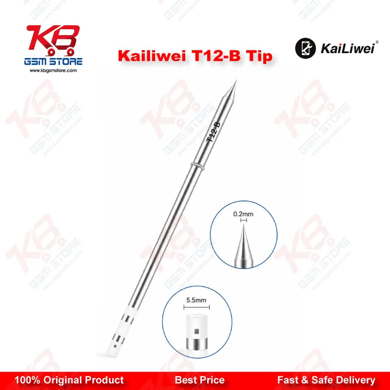 Kailiwei T12-B Soldering Tip – Conical Tip for T12 Soldering Station | Mobile PCB Repair