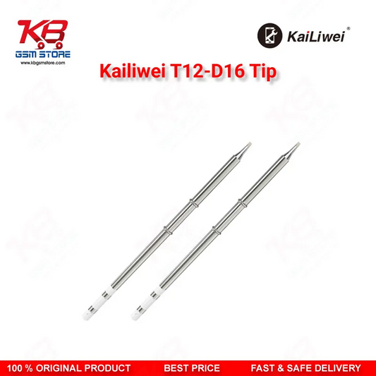 Kailiwei T12-D16 Soldering Iron Tip – 1.6mm Double-Sided Chisel Tip for T12 Soldering Stations