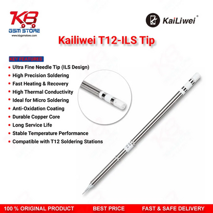 Kailiwei T12-ILS Soldering Tip – Ultra-Fine ILS Shape for Precision PCB Repair