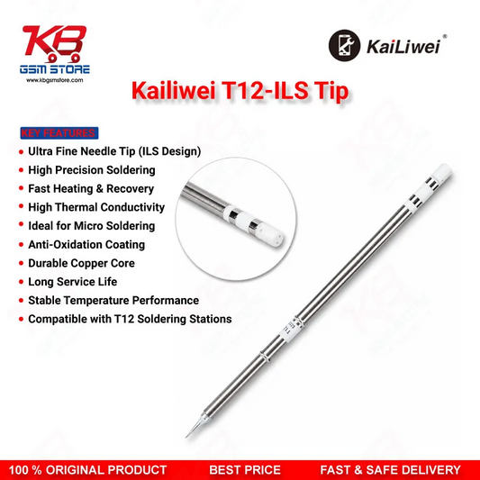 Kailiwei T12-ILS Soldering Tip – Ultra-Fine ILS Shape for Precision PCB Repair