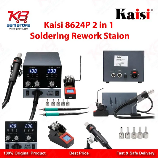 Kaisi 8624P 800W 2 in 1 Hot Air Gun & Soldering Iron Rework Station