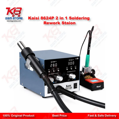 Kaisi 8624P 800W 2 in 1 Hot Air Gun & Soldering Iron Rework Station