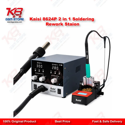 Kaisi 8624P 800W 2 in 1 Hot Air Gun & Soldering Iron Rework Station
