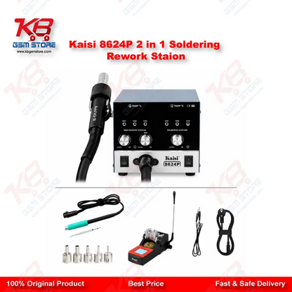 Kaisi 8624P 800W 2 in 1 Hot Air Gun & Soldering Iron Rework Station