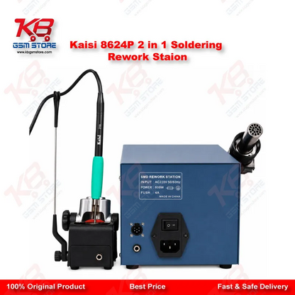 Kaisi 8624P 800W 2 in 1 Hot Air Gun & Soldering Iron Rework Station