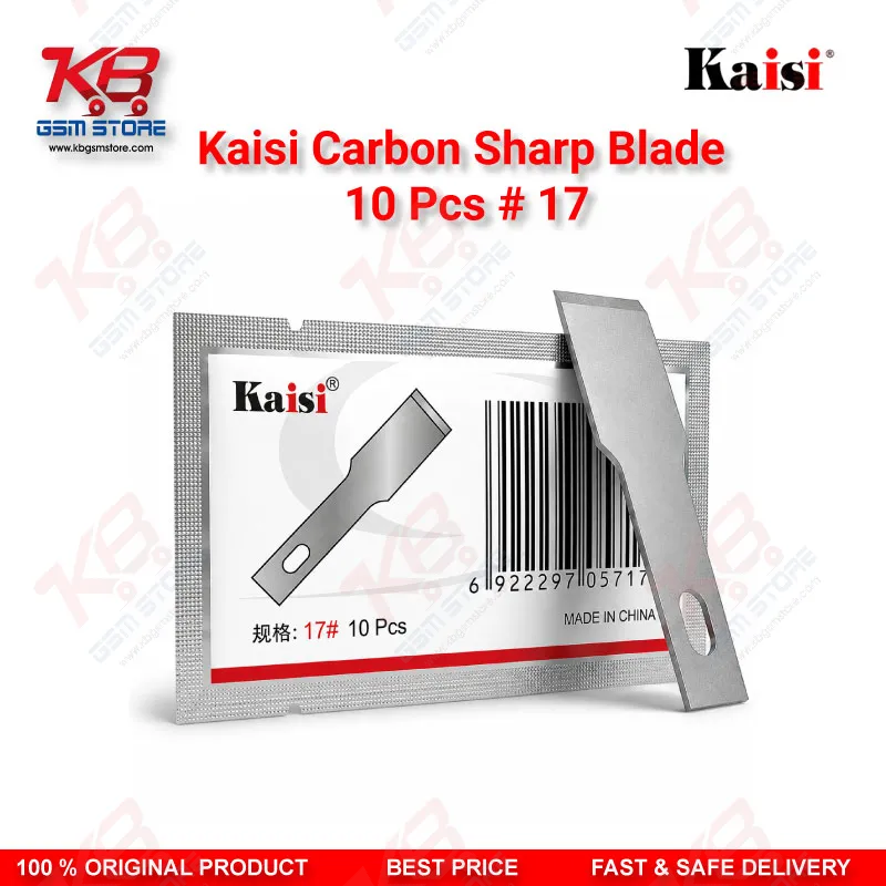 Kaisi Carbon Sharp Blade #17 (10 Pcs) – PCB Glue Scraper & Motherboard Prying Blade Set