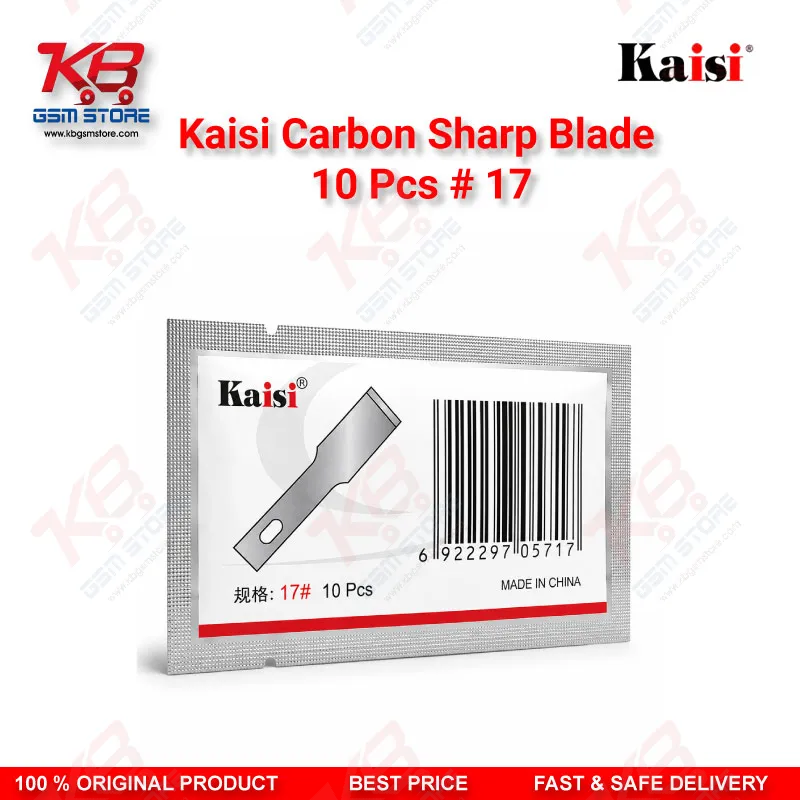 Kaisi Carbon Sharp Blade #17 (10 Pcs) – PCB Glue Scraper & Motherboard Prying Blade Set