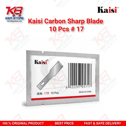 Kaisi Carbon Sharp Blade #17 (10 Pcs) – PCB Glue Scraper & Motherboard Prying Blade Set