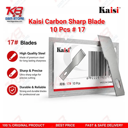 Kaisi Carbon Sharp Blade #17 (10 Pcs) – PCB Glue Scraper & Motherboard Prying Blade Set