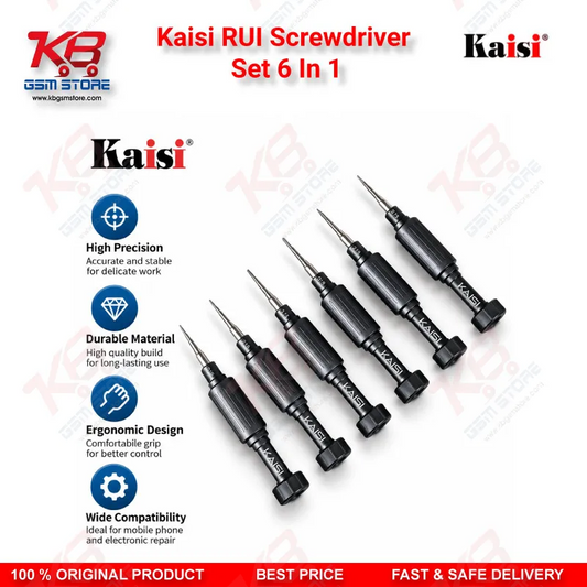 Kaisi RUI Screwdriver Set 6 In 1 – Mobile Repair Screwdriver Kit for Phone Disassembly and Screw Work