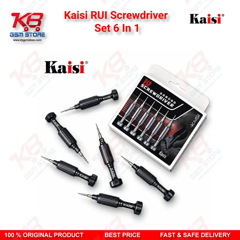 Kaisi RUI Screwdriver Set 6 In 1 – Mobile Repair Screwdriver Kit for Phone Disassembly and Screw Work
