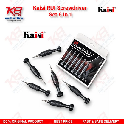 Kaisi RUI Screwdriver Set 6 In 1 – Mobile Repair Screwdriver Kit for Phone Disassembly and Screw Work