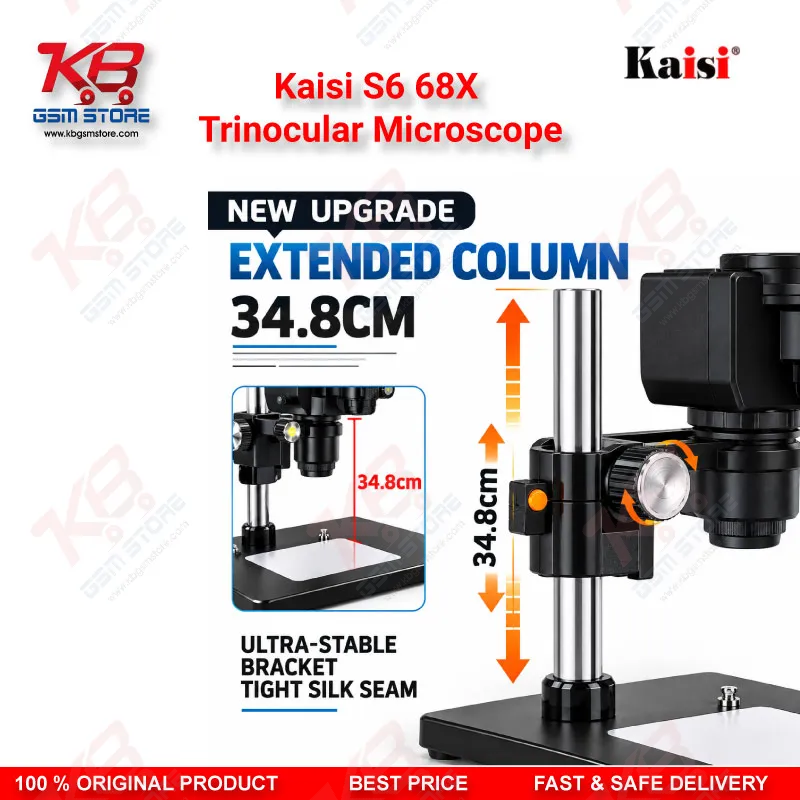 Kaisi S6 68X Trinocular Microscope