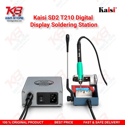 Kaisi SD2 T210 Digital Display Soldering Station | 120W Precision Iron with 3 Heating Cores (I/IS/K) for Mobile Phone Board Repair