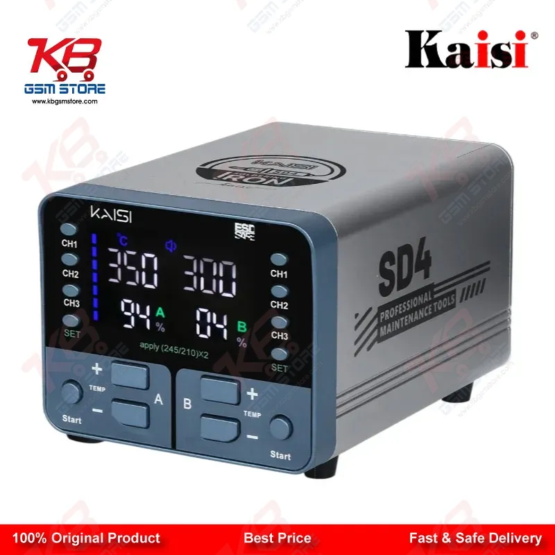 Kaisi SD4 240W Dual Channel Digital Soldering Iron Station (T210/T245)