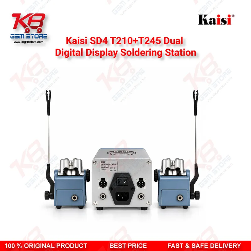 Kaisi SD4 T210+T245 Dual Digital Display Soldering Station for Mobile Motherboard PCB Repair, Dual Channel with JBC-Compatible Tips