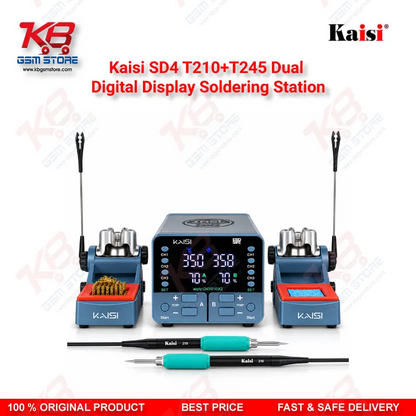 Kaisi SD4 T210+T245 Dual Digital Display Soldering Station for Mobile Motherboard PCB Repair, Dual Channel with JBC-Compatible Tips