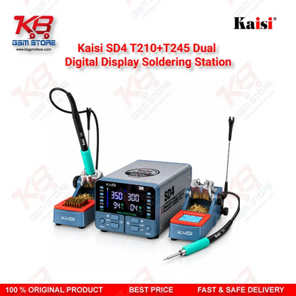 Kaisi SD4 T210+T245 Dual Digital Display Soldering Station for Mobile Motherboard PCB Repair, Dual Channel with JBC-Compatible Tips