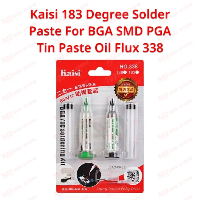 Kaisi 183 Degree Solder Paste For BGA SMD PGA Tin Paste Oil Flux 338