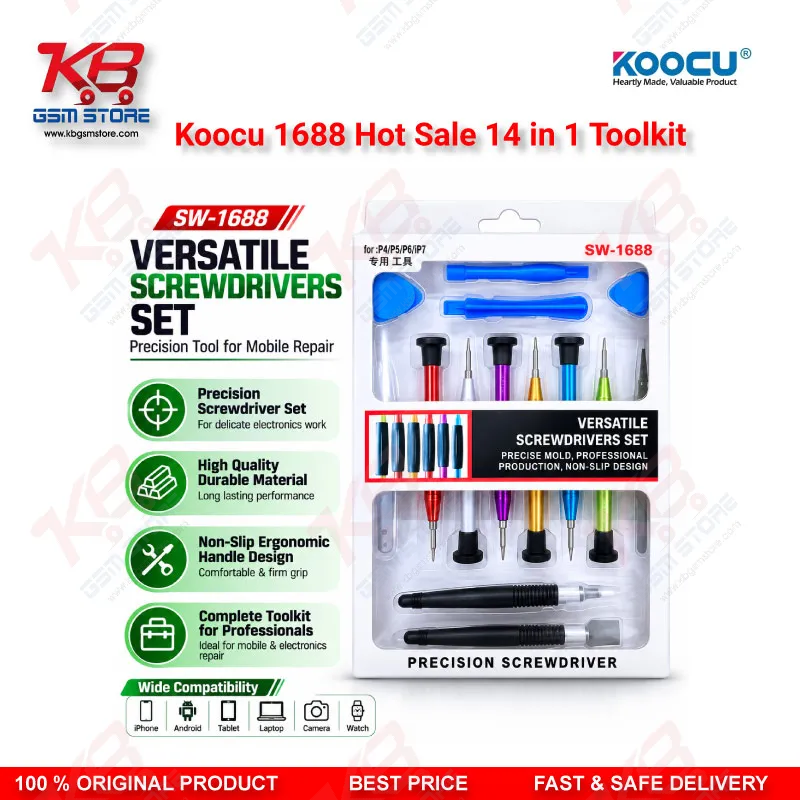 Koocu SW-1688 14 in 1 Screwdriver Repair Toolkit