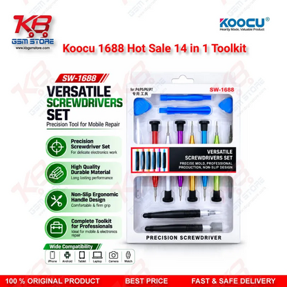 Koocu SW-1688 14 in 1 Screwdriver Repair Toolkit