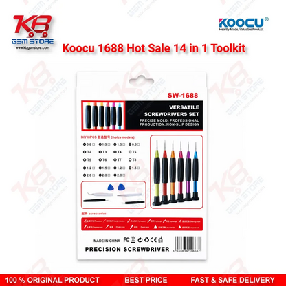Koocu SW-1688 14 in 1 Screwdriver Repair Toolkit