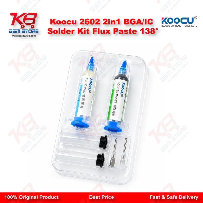 Koocu 2602 2in1 BGA/IC Solder Kit Flux Paste 138°