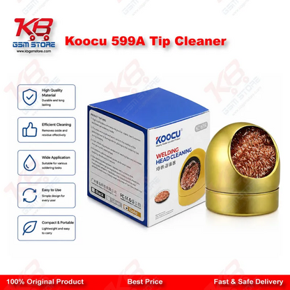 Koocu KC-599A Brass Wire Dry Tip Cleaner – No Water Soldering Iron Tip Cleaner
