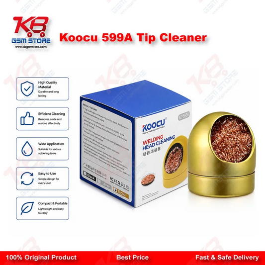 Koocu KC-599A Brass Wire Dry Tip Cleaner – No Water Soldering Iron Tip Cleaner
