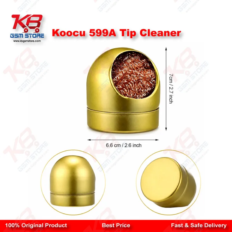 Koocu KC-599A Brass Wire Dry Tip Cleaner – No Water Soldering Iron Tip Cleaner