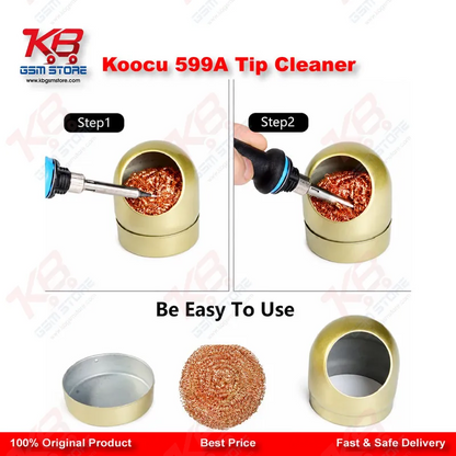 Koocu KC-599A Brass Wire Dry Tip Cleaner – No Water Soldering Iron Tip Cleaner