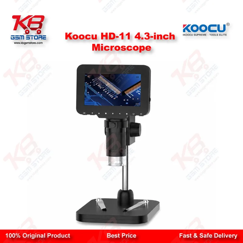 Koocu HD-11 4.3-Inch Digital Microscope with Adjustable Stand