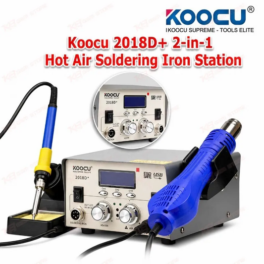 Koocu 2018D+ 2-in-1 Hot Air Soldering Iron Station