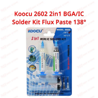 Koocu 2602 2in1 BGA/IC Solder Kit Flux Paste 138°