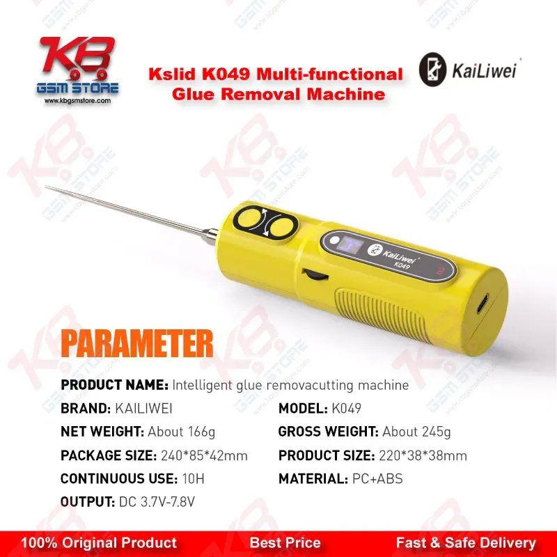 Kslid K049 Multi-functional OCA Glue Removal Machine – 6-Speed Electric Screen Degumming Tool