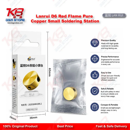 Lanrui D6 Red Flame Pure Copper Small Soldering Station for FPC & Battery Socket Repair