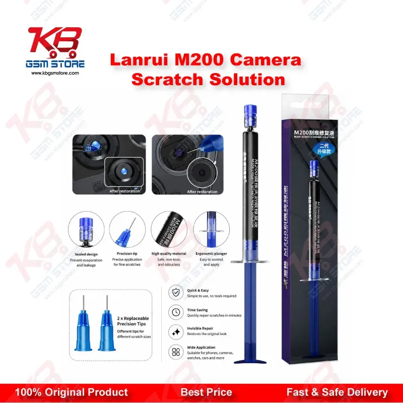 Lanrui M200 Camera Scratch Repair Solution (3ml) – Black Lens Scratch & Stain Fix