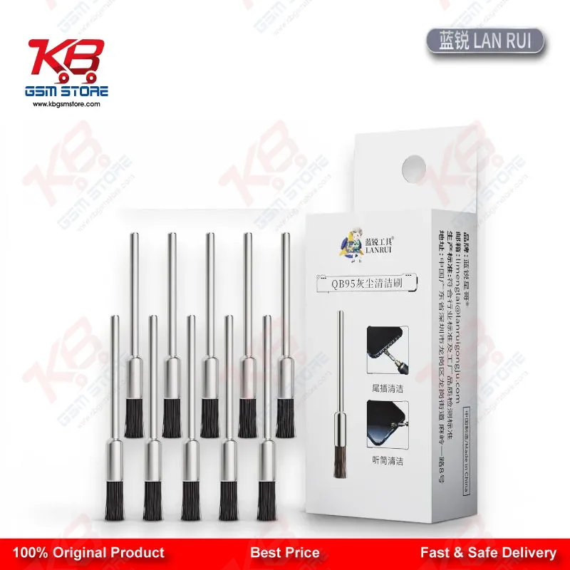 Lanrui QB95 2.35mm Dust Cleaning Mane Brush for Mobile PCB Repair