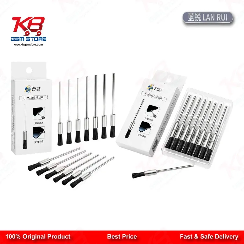 Lanrui QB95 3.0mm Dust Cleaning Mane Brush for Mobile PCB and IC Pad Cleaning