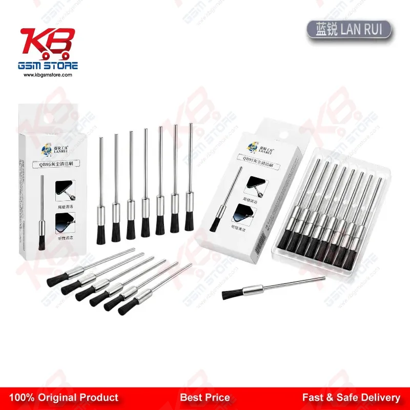 Lanrui QB95 3.0mm Dust Cleaning Mane Brush for Mobile PCB and IC Pad Cleaning