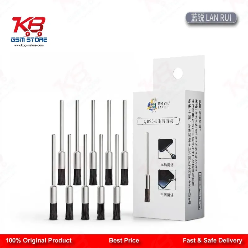 Lanrui QB95 3.0mm Dust Cleaning Mane Brush for Mobile PCB and IC Pad Cleaning