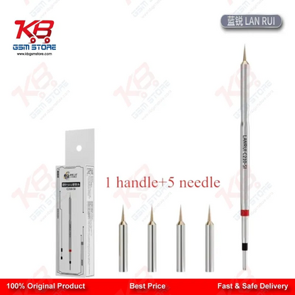 Lanrui S01 C210-SI Jumper Wire Soldering Tip - 5 Ultra Sharp Needles 0.1mm