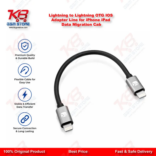 Lightning to Lightning OTG IOS Adapter Line for iPhone iPad Data Migration Cab