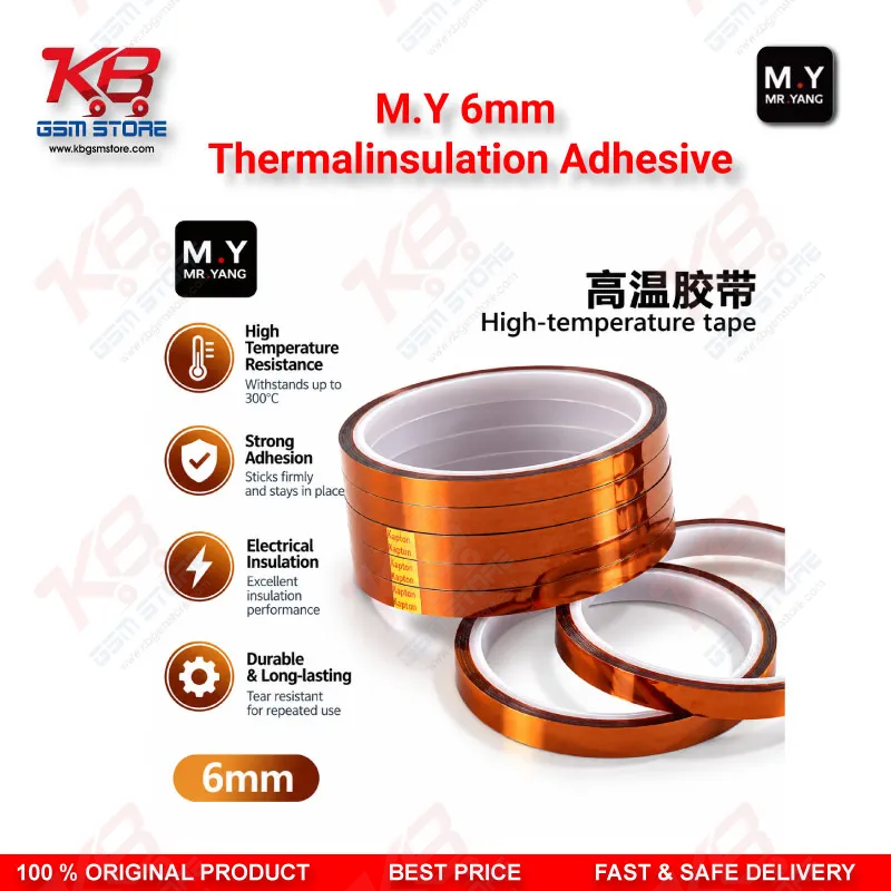 M.Y 6mm Thermalinsulation Adhesive for Mobile Phone BGA and IC Rework, Heat Protection for PCB Repair.
